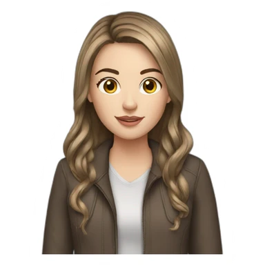 white girl brunette young sticker