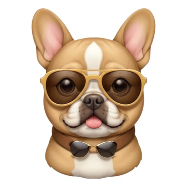 French bulldog with sunglasse sticker