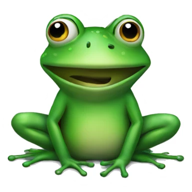 Frog with smoke around him sticker