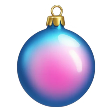 blue pink bauble sticker