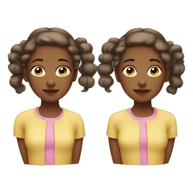 twin girls sticker