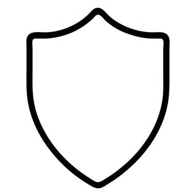 shield icon, outlined style, clean lines, no fill sticker