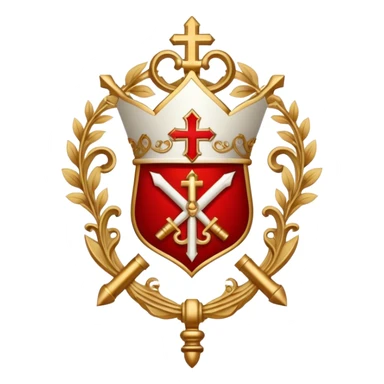 Pope's emblem with a touch of red holy sticker