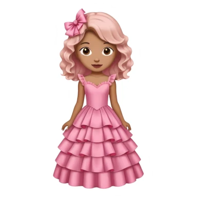 Gown pink for kid sticker