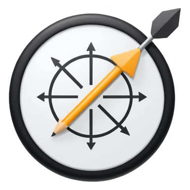 Minimalistic flat vector icon, iOS style, thin black contour on white background. Circular arrows forming a loop with small task board inside. Clean, no text, no shadows sticker
