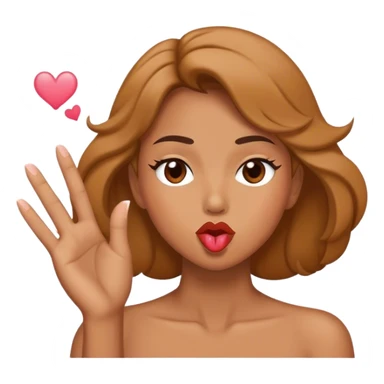 Blowing a kiss sticker