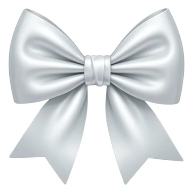 white satin bow sticker
