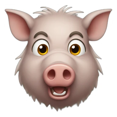 shocked boar sticker