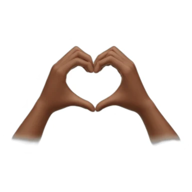 Heart made with hands sticker