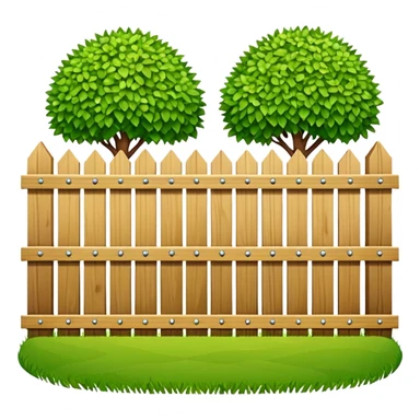Lawn with fence sticker