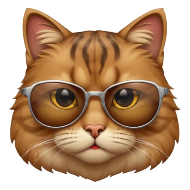 Gato enojado con gafas en la plya sticker