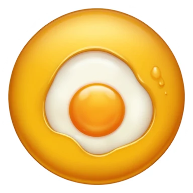 Fried egg without egg white sticker