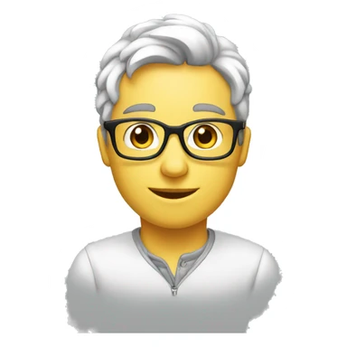 Réfléchir intellectuel jeune blanc  sticker