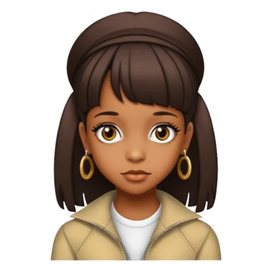 Lisa Left Eye Lopes with dark brown hair sticker