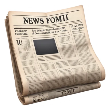 generate realistic detailed news paper sticker