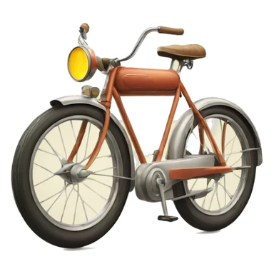 Retro bike on road sticker