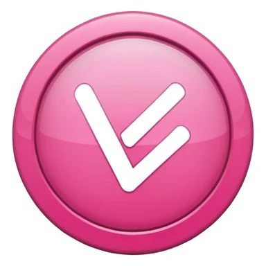 checkmark symbol in a circle in pink color that would reflect that a task has been done sticker