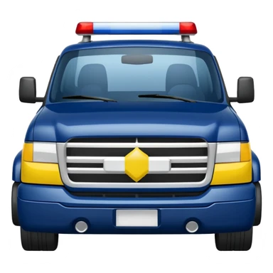 Police Pickup Truck with Body Color Is Navy, White And Lemon Yellow With number Is 02 With sticker
