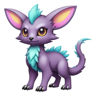 cool colorful dark pastel edgy fantasy animal hybrid Fakemon full body sticker