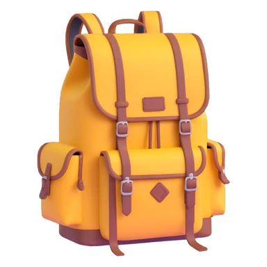 white camping backpack sticker