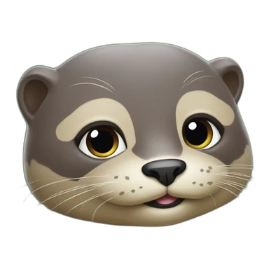 Chat sur un loutre sticker