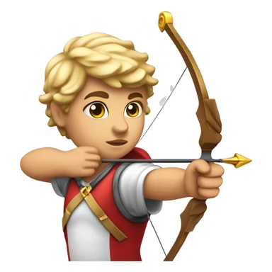 bow with arrow cupid angel archer holding a arrow sticker