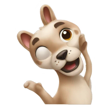 Animals waving goodbye sticker