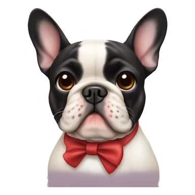 french bulldog with bow  sticker