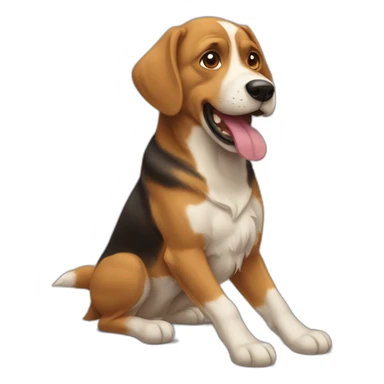 Perro riéndose  sticker