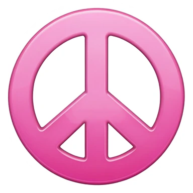 Pink peace sign sticker