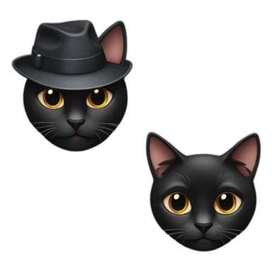 A duo consisting of a black cat who is a detective and a tabby cat who is a detective sticker