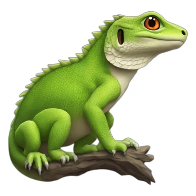 Lézard sur le dos d'un loup sticker