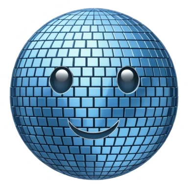 disco ball moon sticker