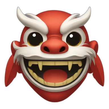 tengu mask smile sticker