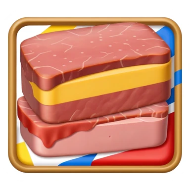  spam meat mondrian style landscape  sticker