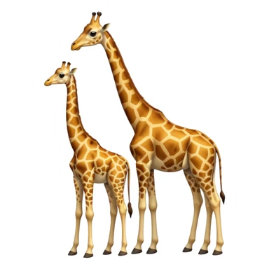 High resolution giraffe with its baby sticker