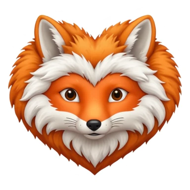 Heart Made by fox fur  sticker