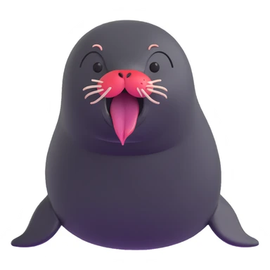 cute fur seal sticking out its tongue sticker