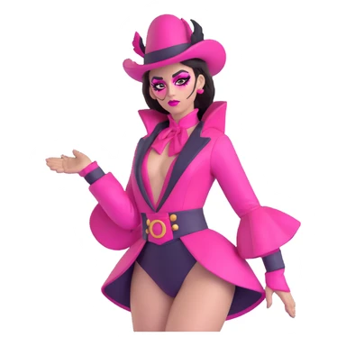 Chappell Roan with bold pink makeup and dramatic stage outfit sticker