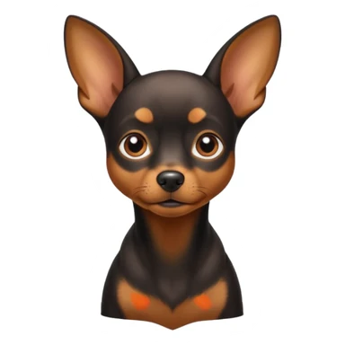Pincher dog theme sticker