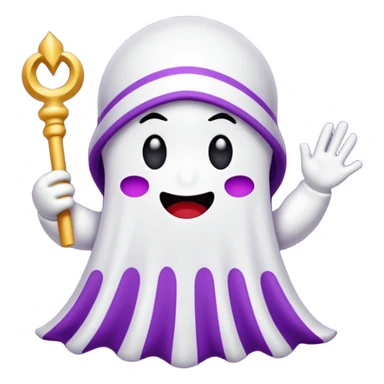 pirulito fantasma roxo e branco sticker