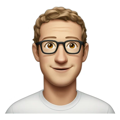 Mark Zuckerberg with spectacles sticker