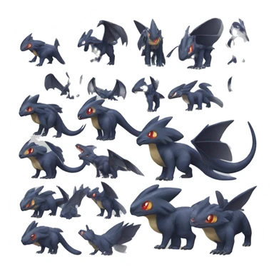 pokémon Nargacuga Fakemon shiny full body sticker