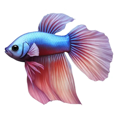 Over halfmoon Betta fish sticker