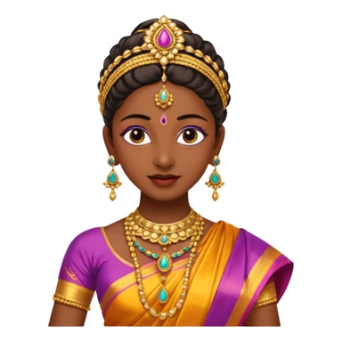 realistic bharathanatyam dancer sticker