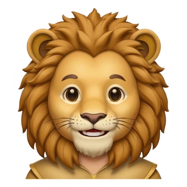 man in lion  costume  sticker