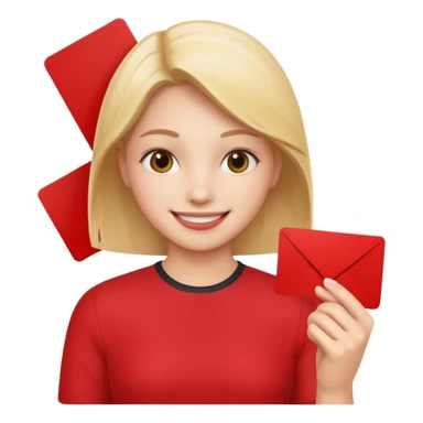 Eloji smile  avec un carton rouge dans la main  sticker