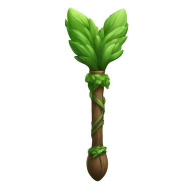 druid staff with green top sticker