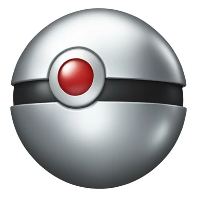 A metallic poke ball sticker