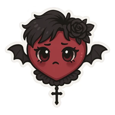 Goth red object sticker